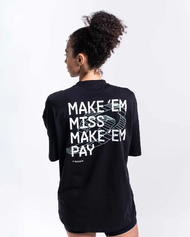 Make 'Em Miss Oversized T-Shirt - Black