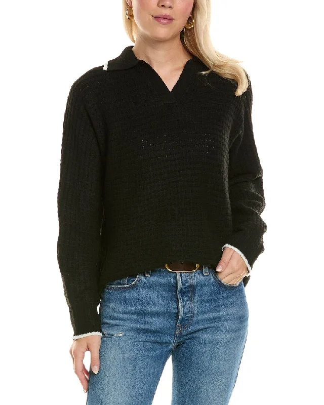 Joseph A. Waffle Polo Sweater