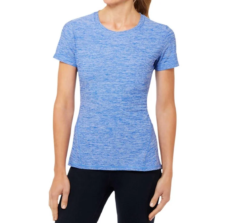 Short Sleeve Trail Tee In Amparo Blue