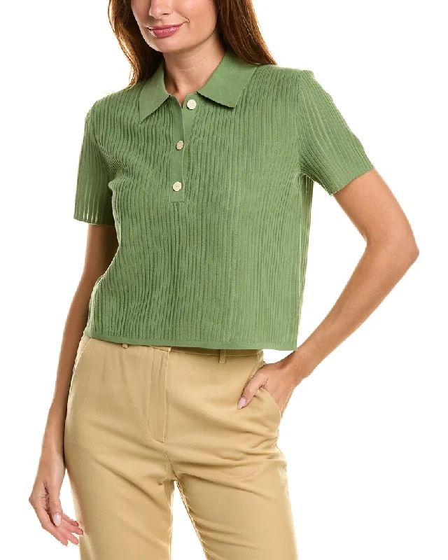 Theory Cropped Polo Shirt