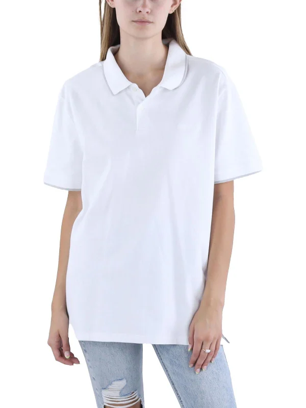 Womens Collar Short Sleeve Polo Top