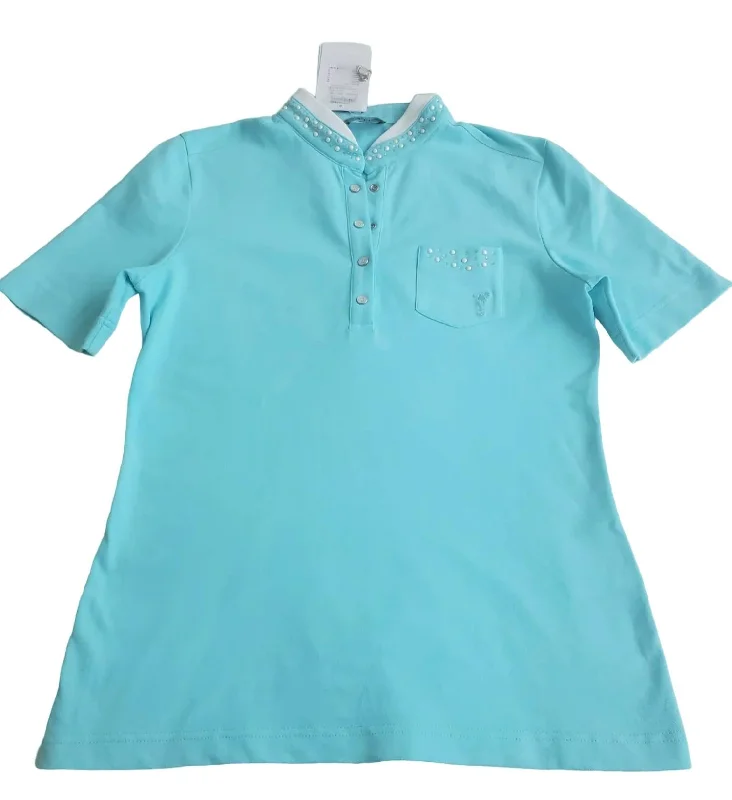 Women's Holiday Dream Polo In Aqua Blue