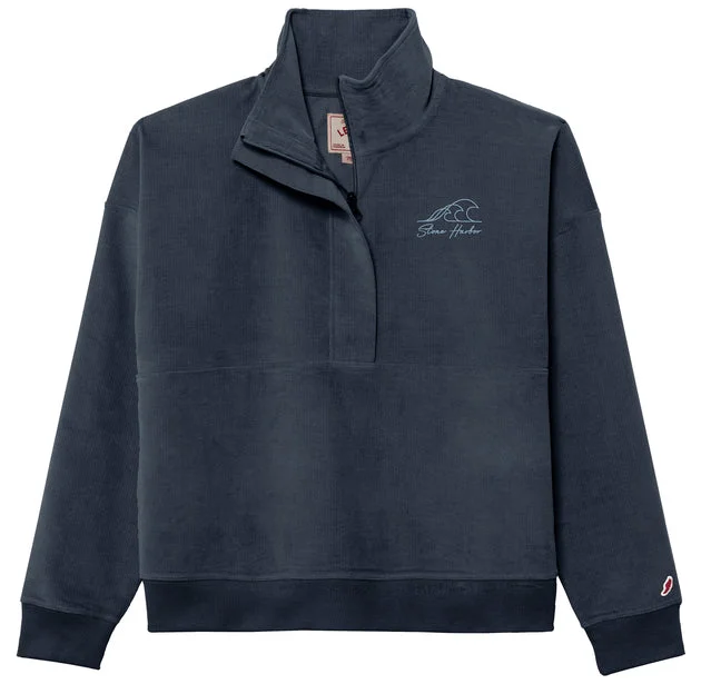 Women's Stone Harbor Cord Half Zip - Spring Navy