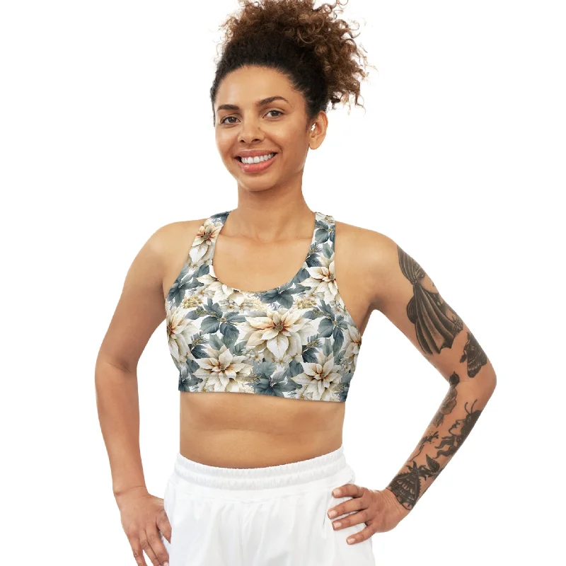 Seamless Sports Bra PoinsettiaCroptopfuture